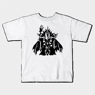 Lich (death) minimal silhouette white Kids T-Shirt